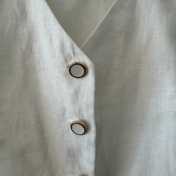 Reformation Aspen Linen Vest Size 8 - Picture 6 of 7